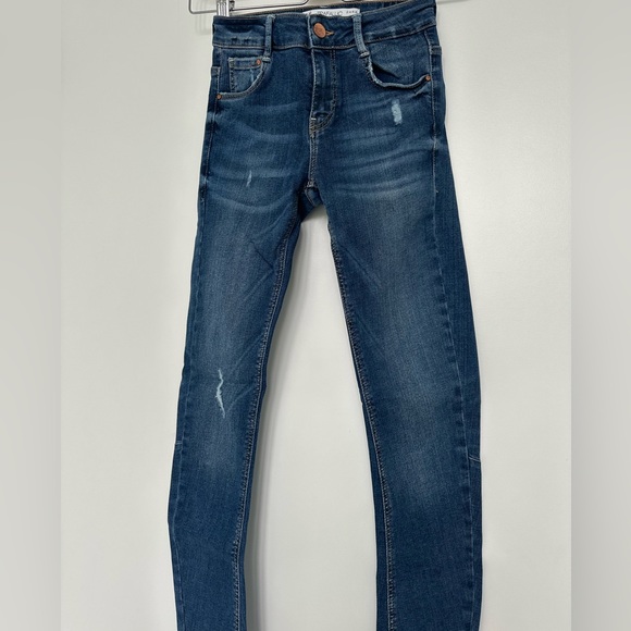 ZARA TRAFALUC DISTRESSED SKINNY JEANS - Picture 2 of 9